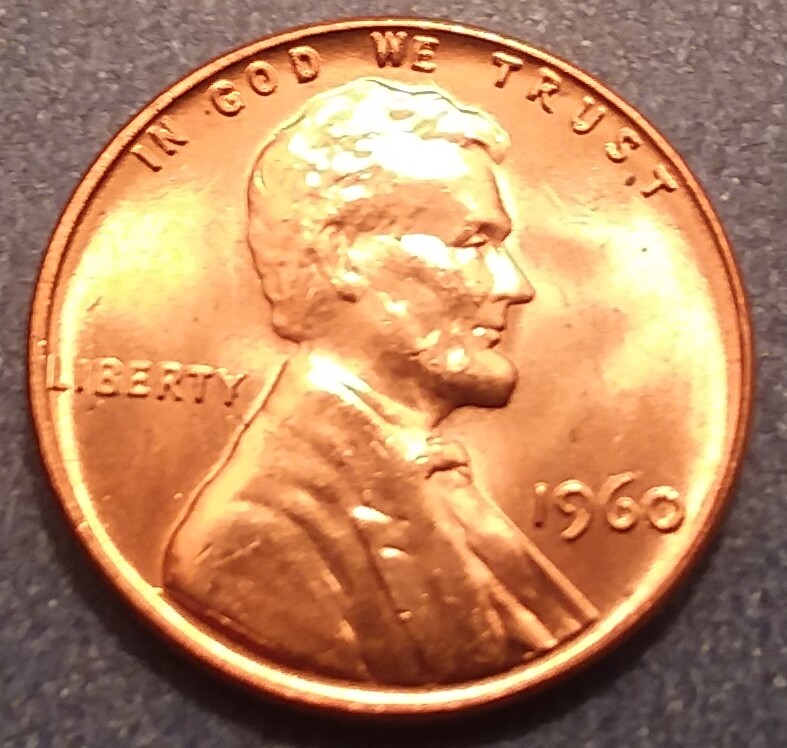 1960-P Large Date Brilliant Uncirculated Lincoln Cent. Ships Free. BU condition.
