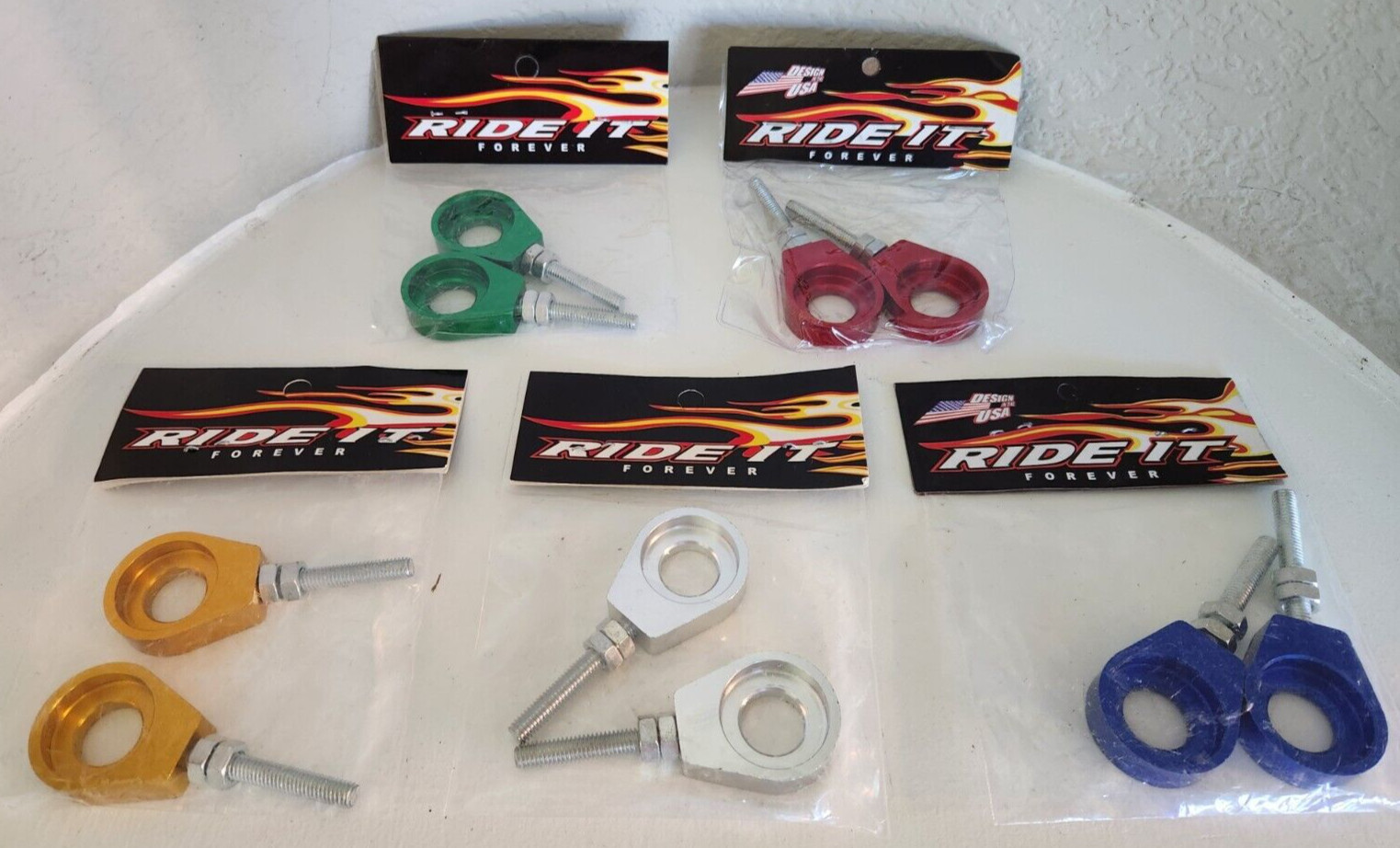 CNC 14mm Universal Dirt Bike Motorcycle Chain Adjuster - 5 Colors