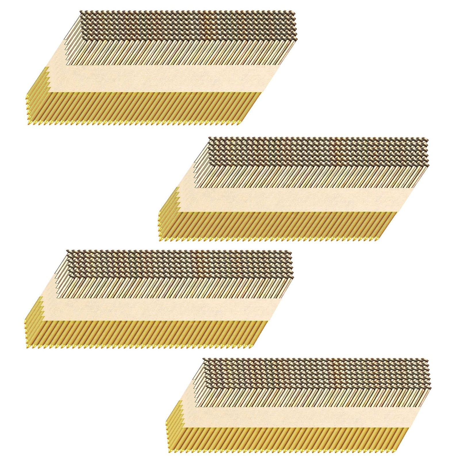 34°Framing Nails,D Head Nail Pack,Galvanized Paper Tape Strip Nails,Ring Sh