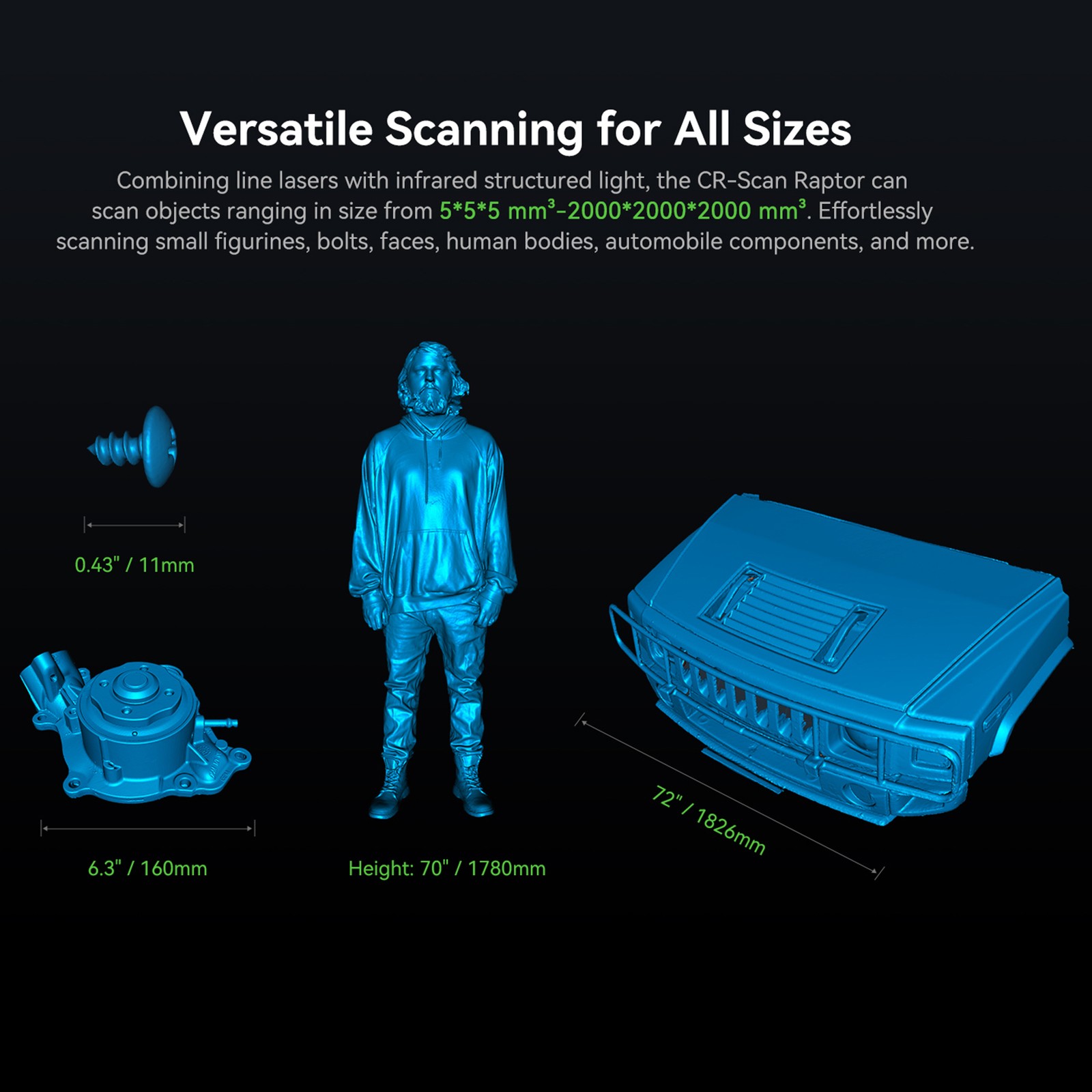 CR-Scan 3D Scanner High Precision Blue NIR Consumer Scanner