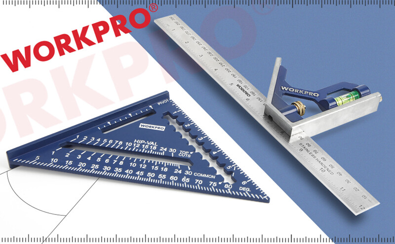 WORKPRO Rafter Square Combination Square Tool Set Rafter Square Layout Tool NEW