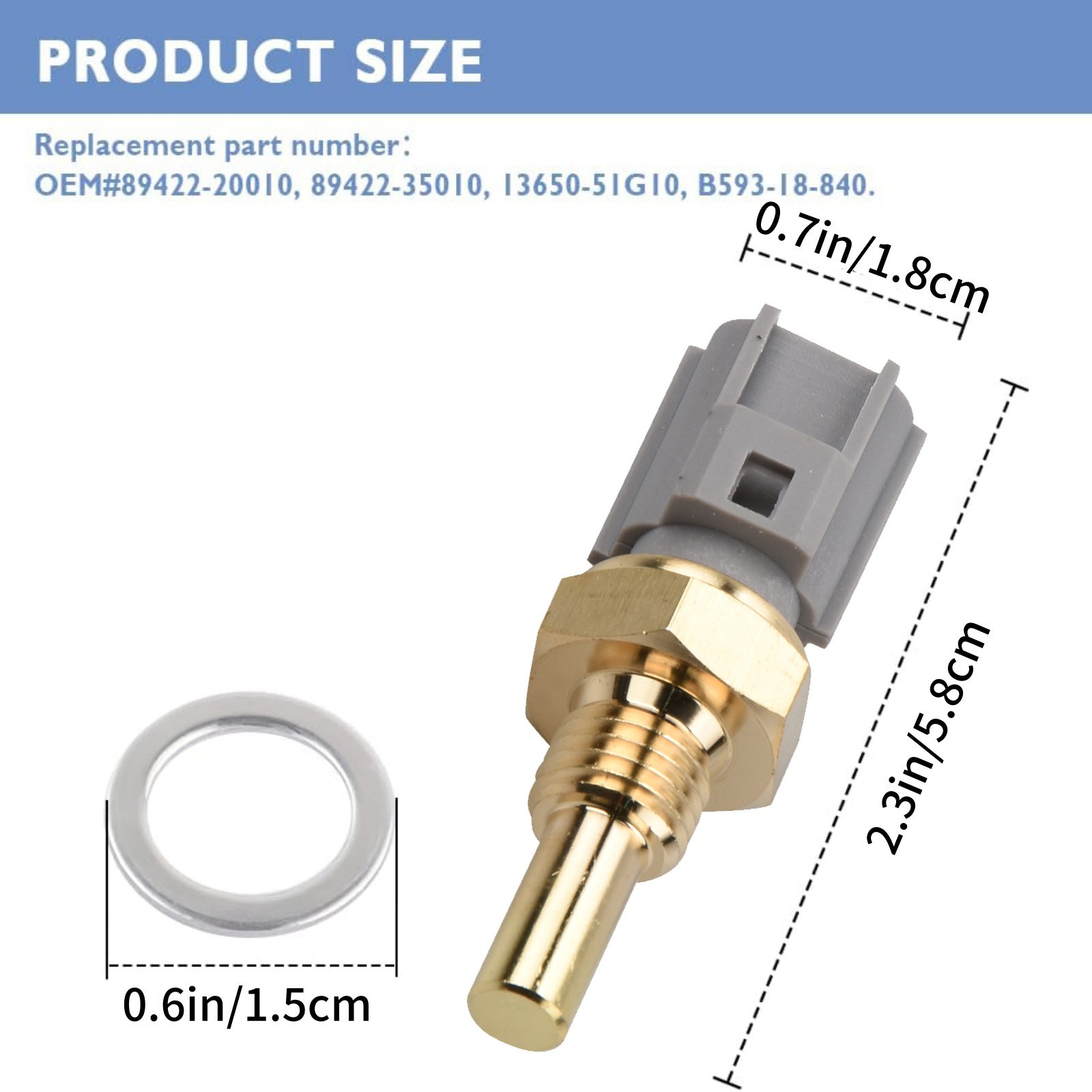 Engine Temperature Sensor 89422-33020 Professional Grade Replacement Durable