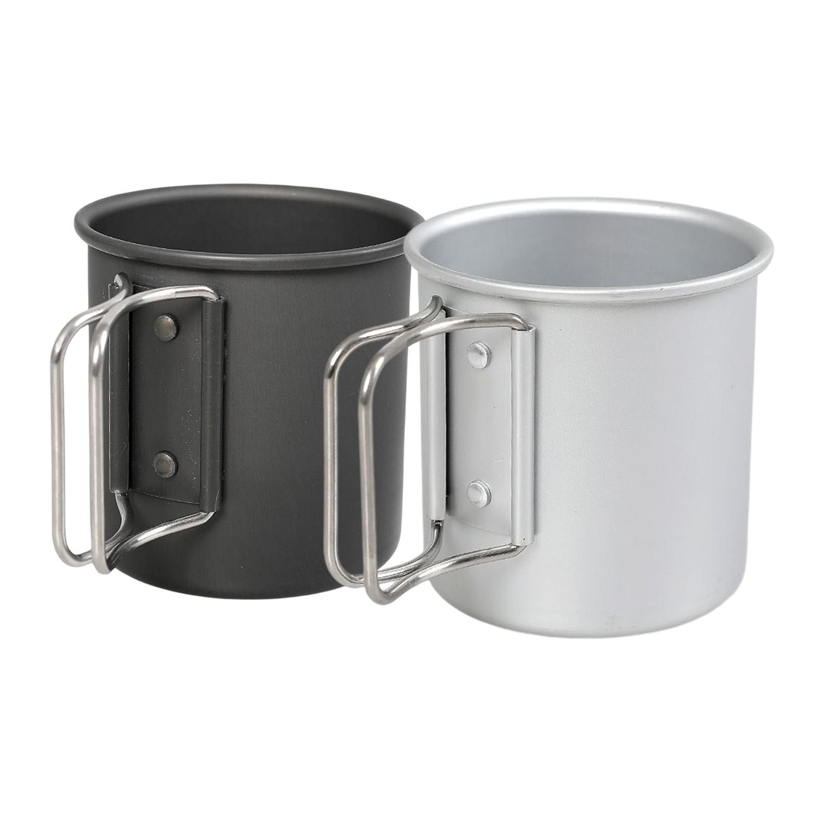 Camping Cup Water Cup with Folding Handle 300ml Tableware Ultralight Easy to Use