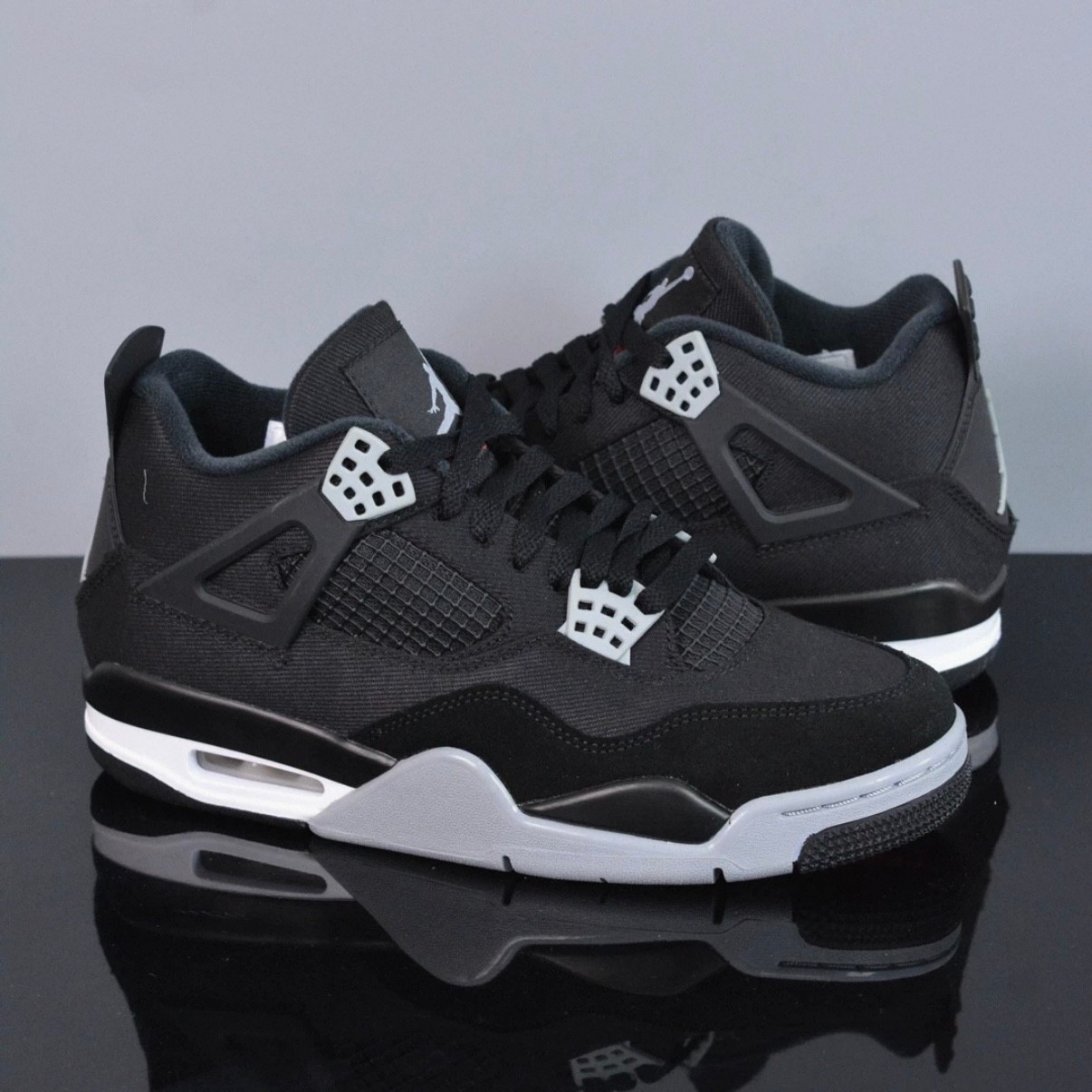 Nike Air Jordan 4 SE "Black Canvas" Men's Mid Top Retro Basketball Shoes