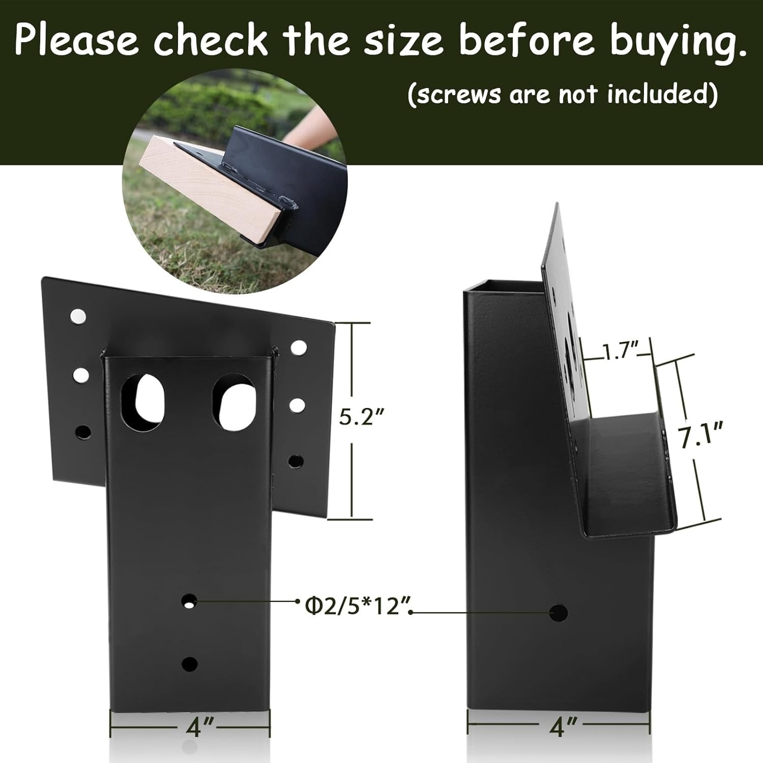 Elevator Bracket, Deer Stand Brackets 4x4 Deer Blind Bracket with Powder Coating