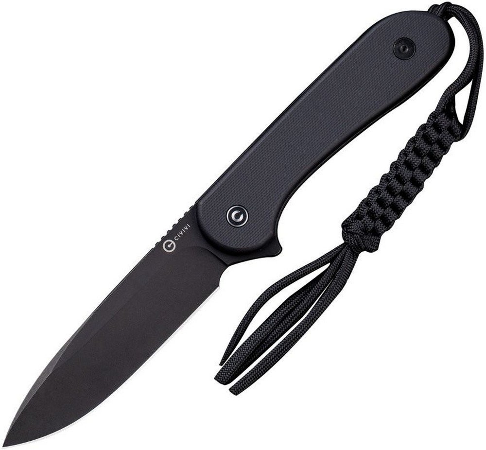 Civivi Elementum 3.98" D2 Tool Steel Blade Black G10 Handle Fixed Knife - C2105A