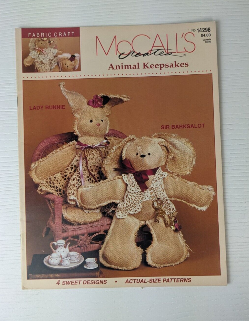 McCalls Creates Animal Keepsakes Fabric Crafts 14298 used 4 Sweet Designs B2