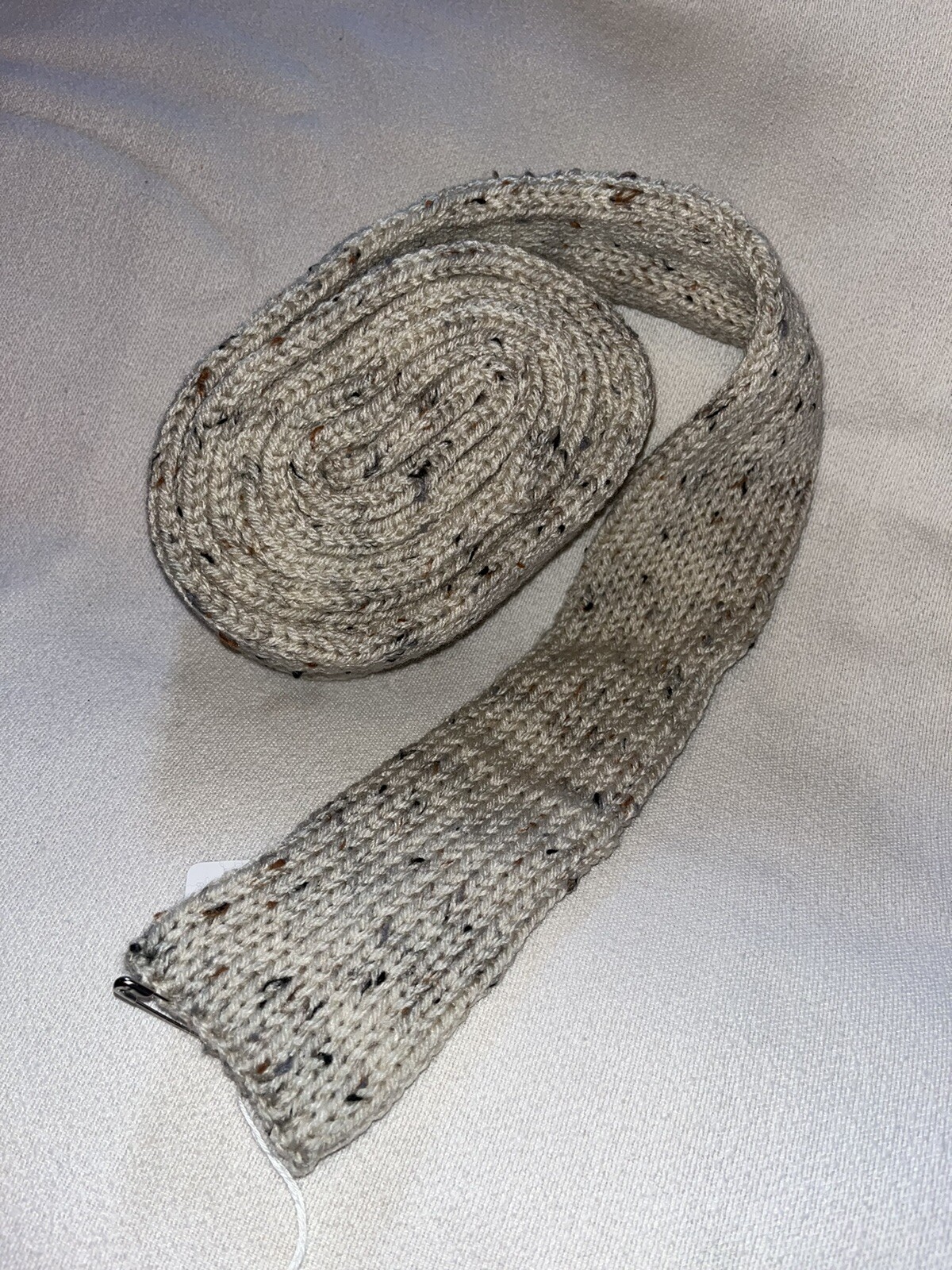 72” Handmade Knitted Knit Dual-Layer Scarf