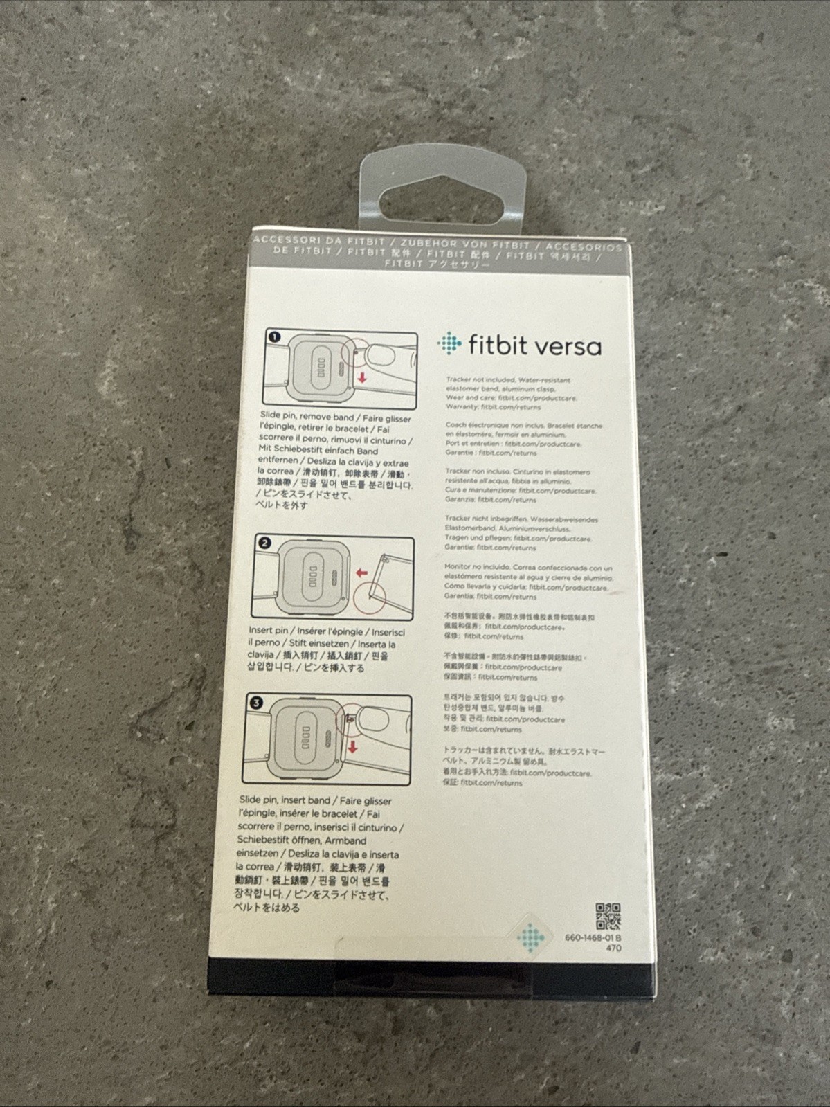 Fitbit Versa Black Classic Replacement Band Size S/P New in Box