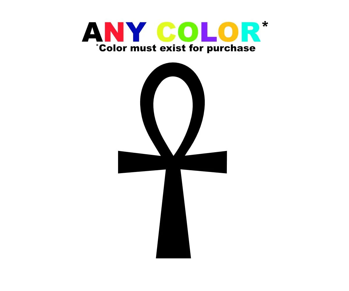 Ankh Cross Vinyl Decal | Egyptian Symbol of Life Sticker | Spiritual Car Decal