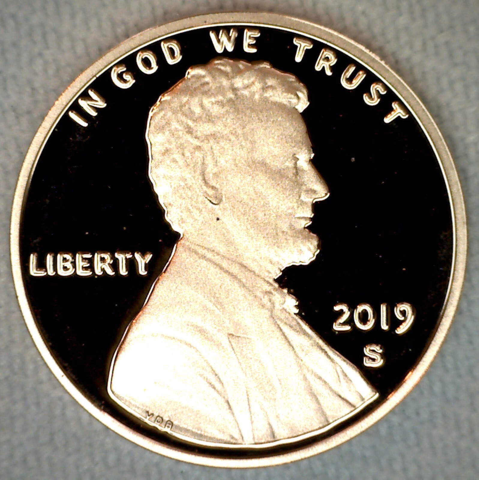 2019 S PROOF Lincoln Shield One Cent Coin Made in USA 1c Penny