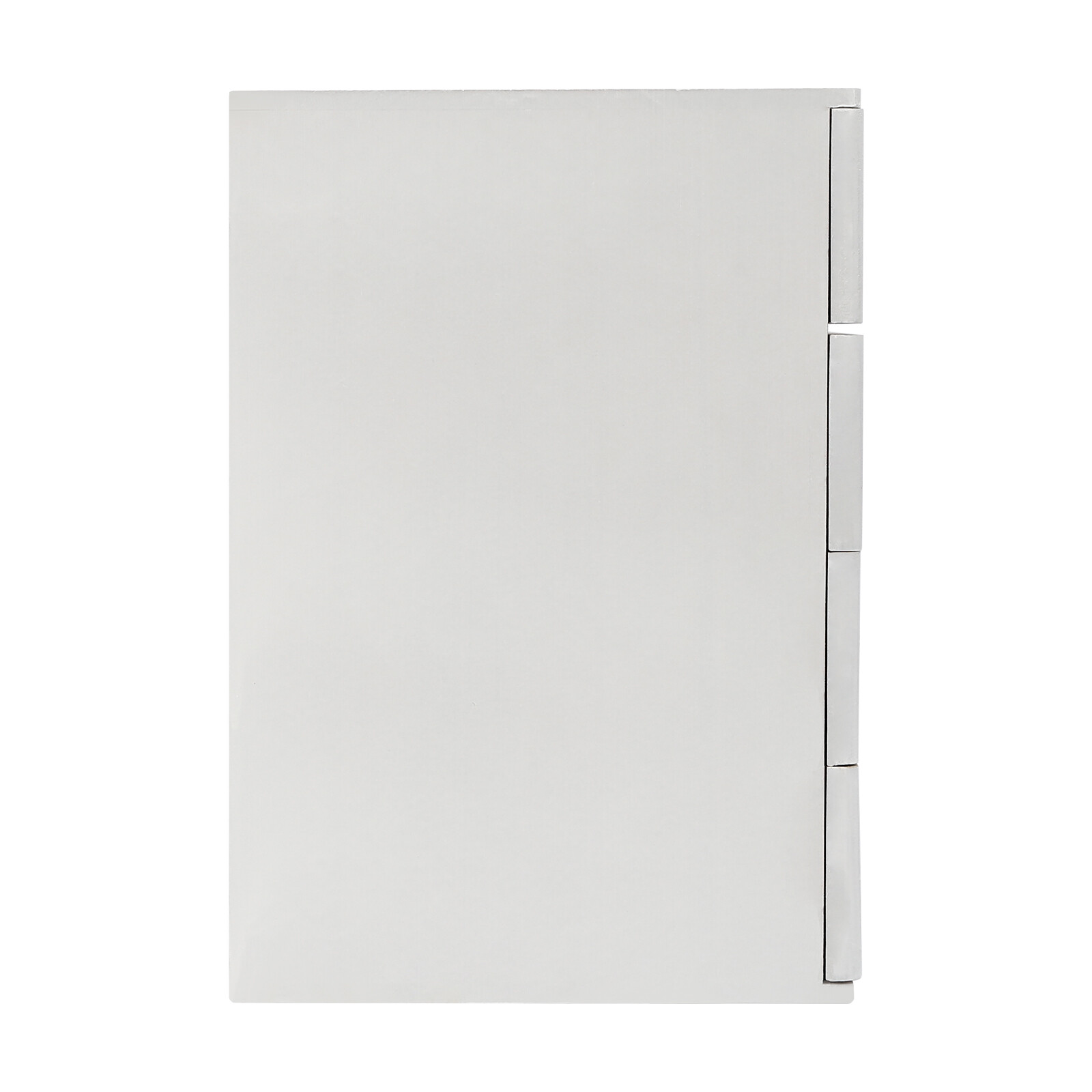 4-layer white wooden desktop storage box file cabinet with lockable drawers