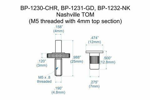 Nashville bridge posts w/ 4mm posts for USA Gibson® guitars