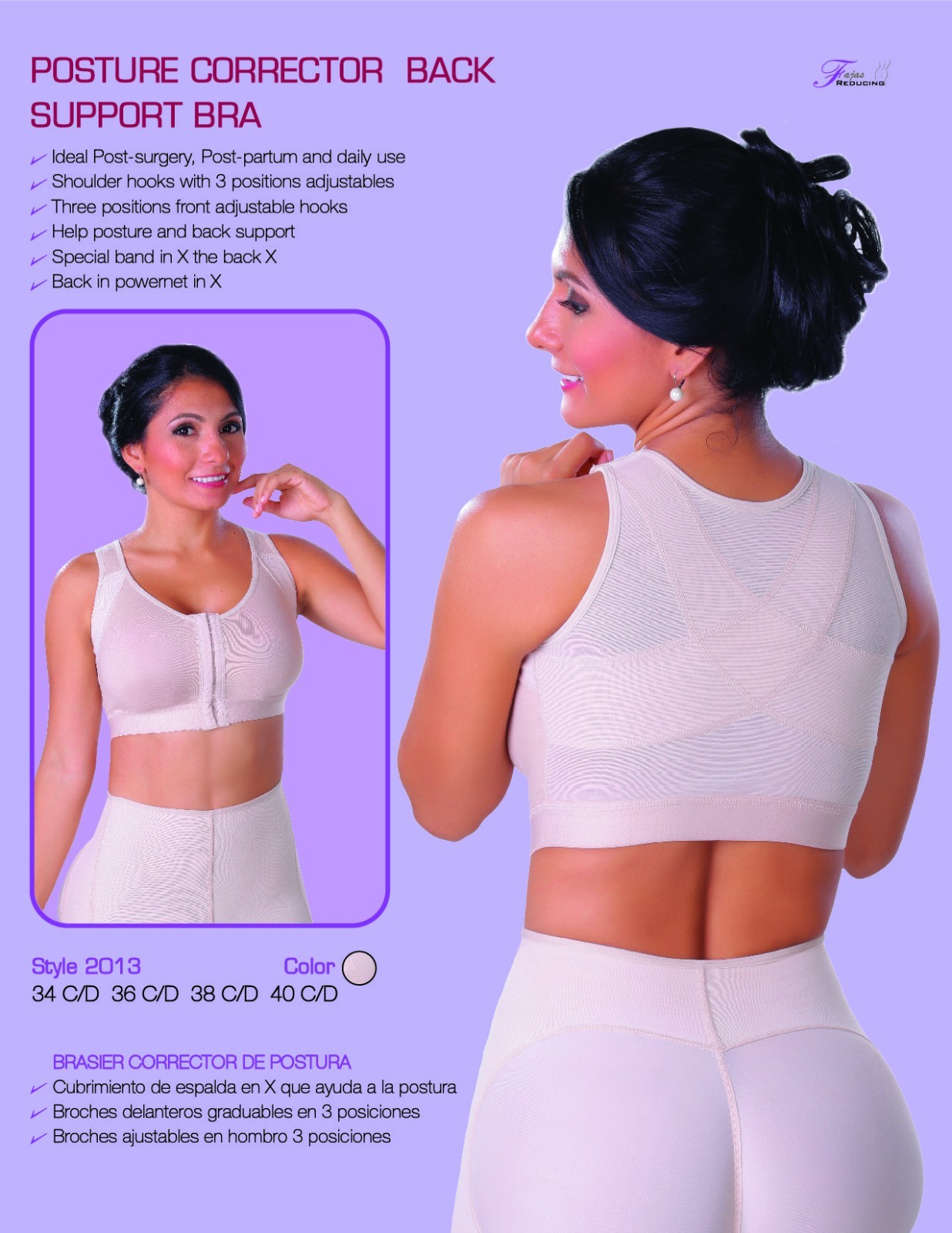 POSTURE CORRECTOR BRA BRASIERE POST- OPERATORIO CORRECTOR DE POSTURA