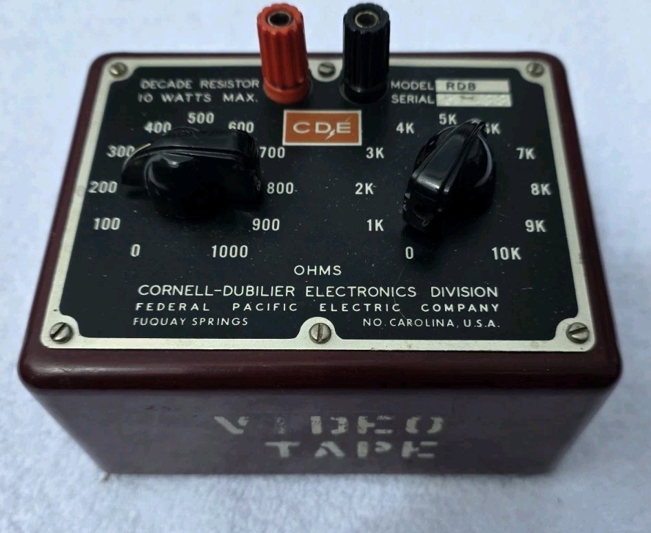 CDE Cornell-Dubilier Electronics RDB Decade Resistor Unit 1K/10K 10W