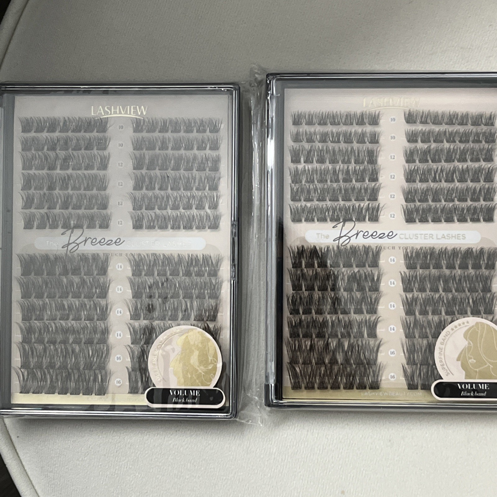 2 PKGS Lashview Cluster Lashes Kit 336 TOTAL PIECES "THE BREEZE" - Sealed New !