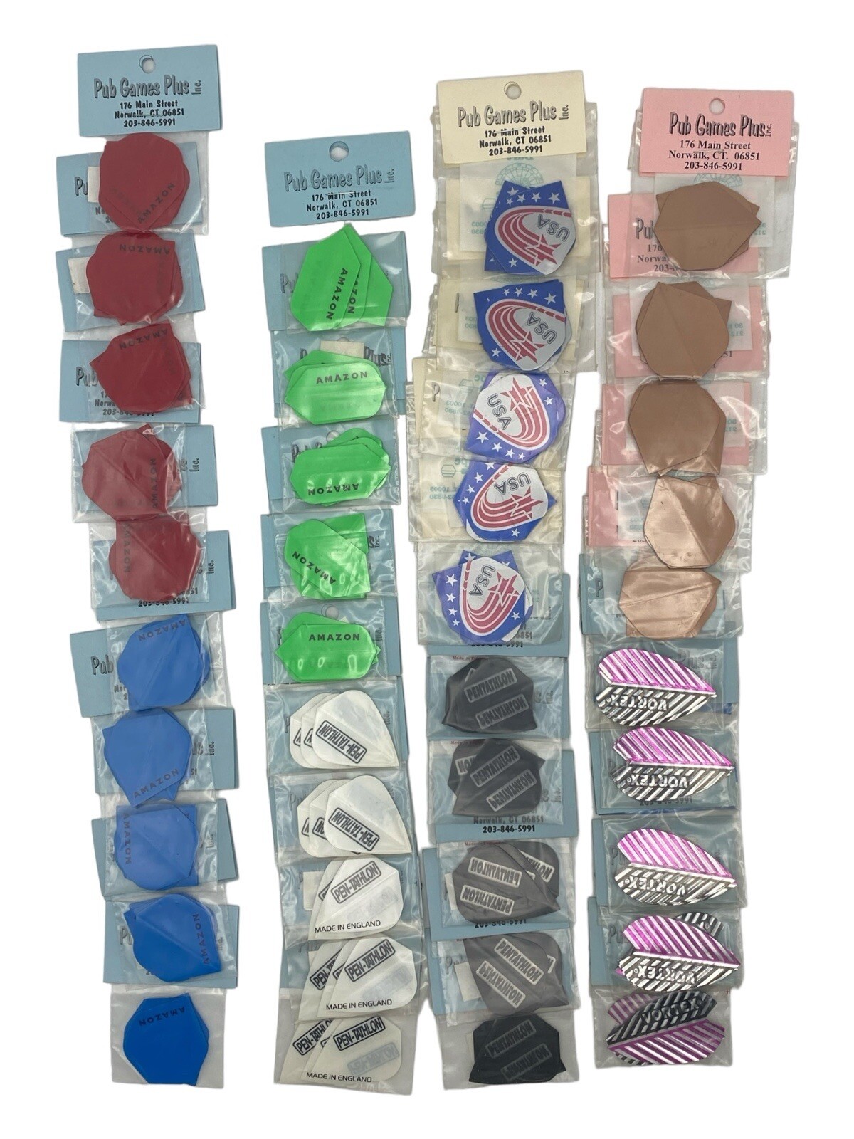Vintage Mixed Lot Of (40) Packs Of 3 New Old Stock Of Dart Flights 120 Flights