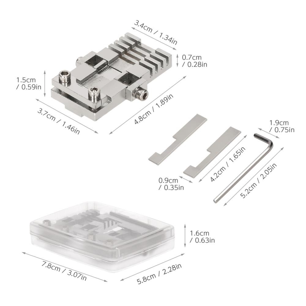 Universal Clamping Fixture Cutting Tool Accessories With Transparent Storage Box