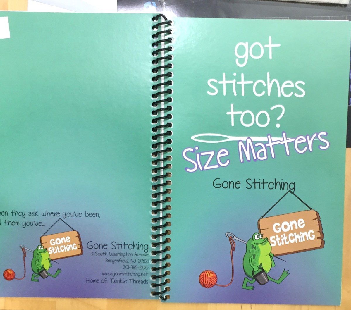 Needlepoint Stitch reference Book 2 Got Stitches too Size Matters Gone Stitching