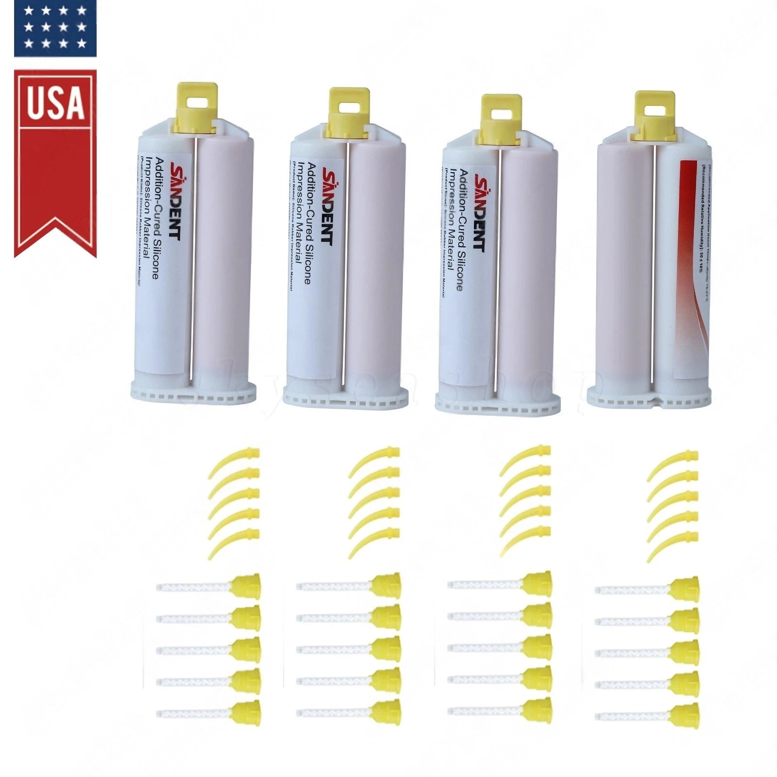 4 x Dental Impression Material Light Body Normal Set 50mL Cartridges