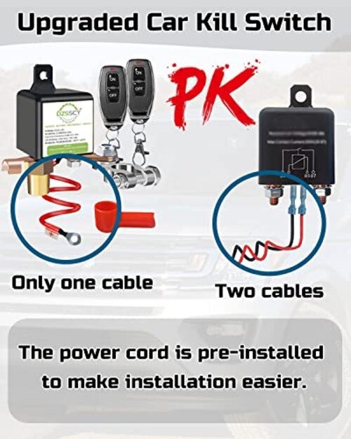 Remote Battery Disconnect Switch 12v, 250A, Upgrade Prevent 250A Standard