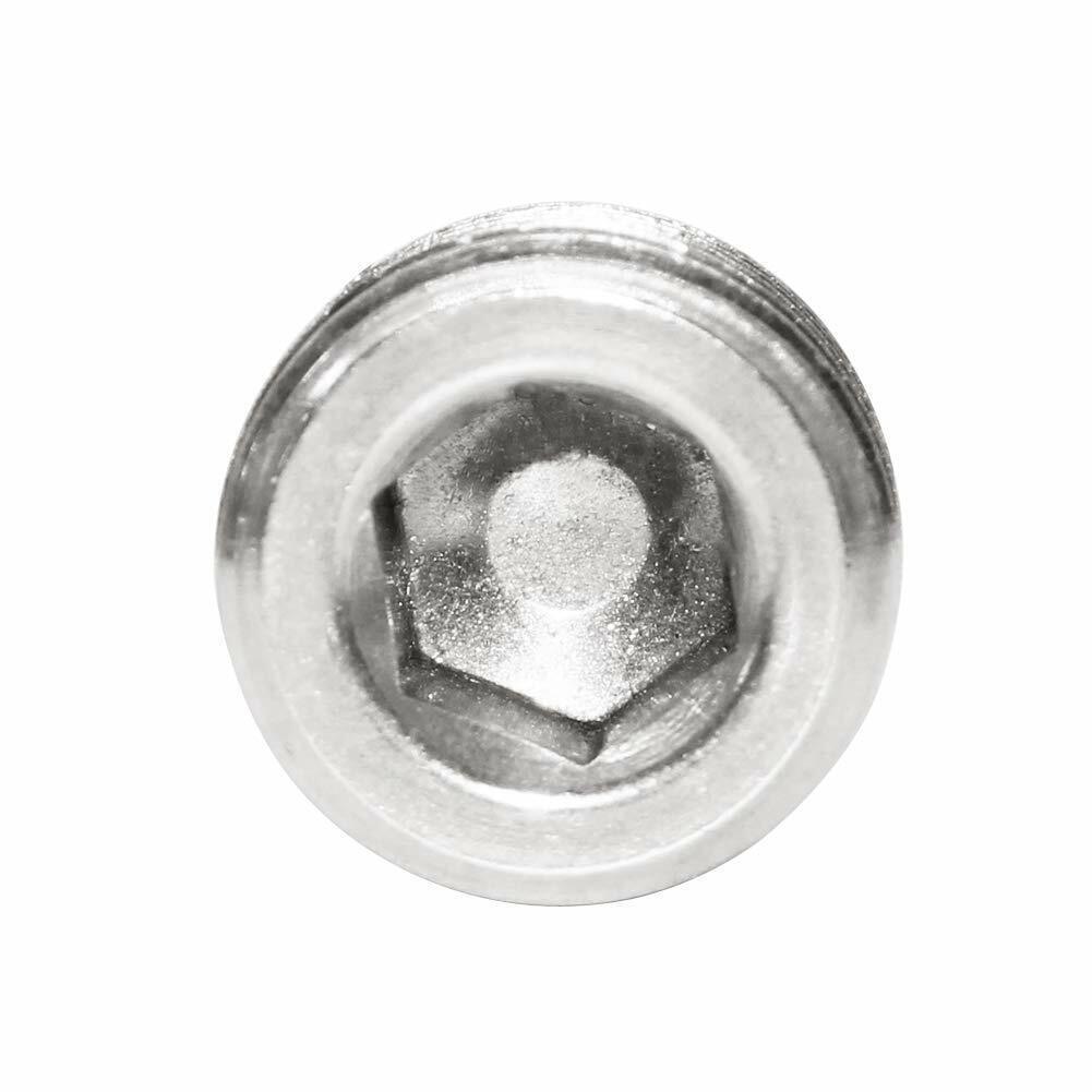 Stainless Steel 10pcs 1/16" NPT Pipe Plug Fitting Internal Hex Thread Socket