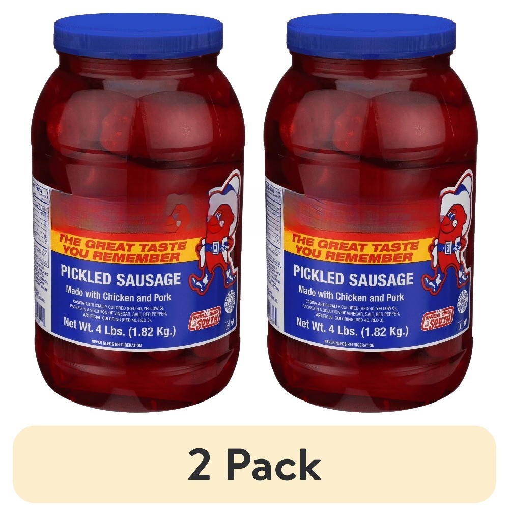 (2 pack) Ready to Eat Pickled Sausage 4lb Jar