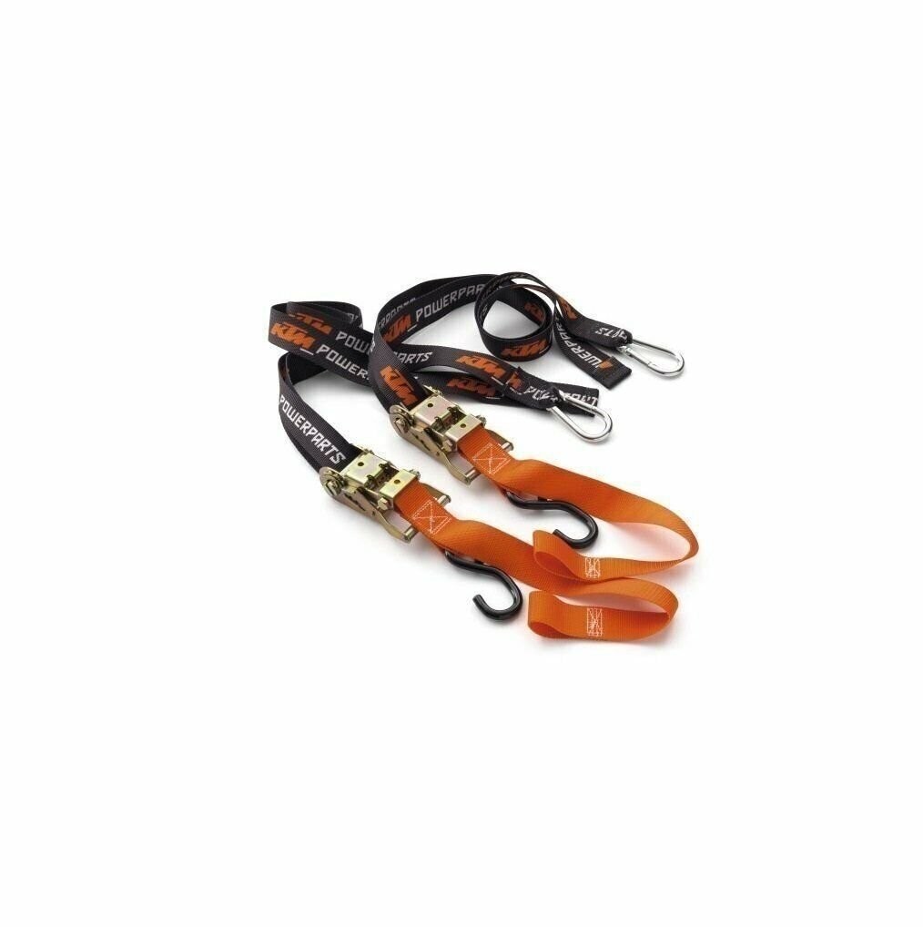 NEW KTM SOFT TIE DOWNS WITH RATCHET CLIP HOOKS U6910048