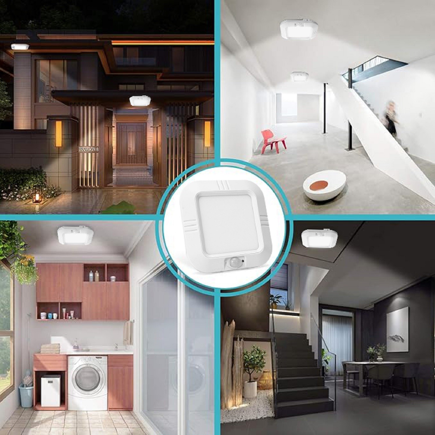 Battery Operated Ceiling Light Motion Sensor Light Indoor Motion 6000K