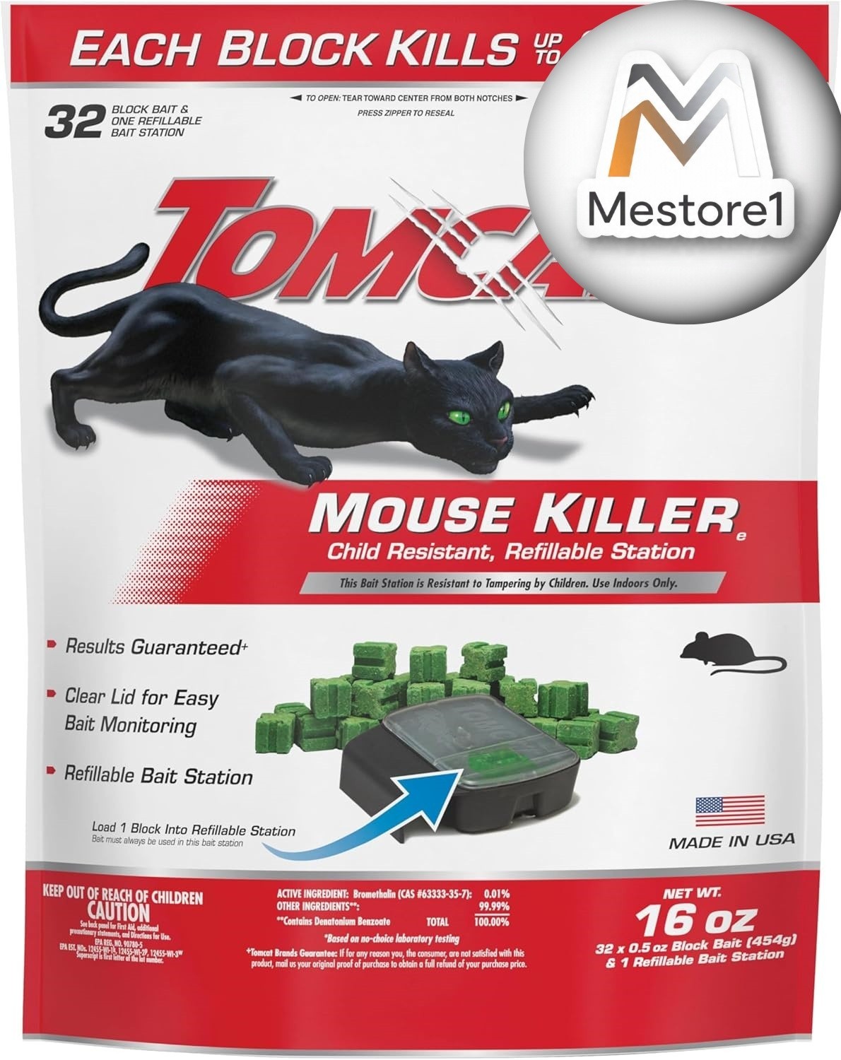 Tomcat Mouse Killer(e Child Resistant Refillable Station Weather-Resistant