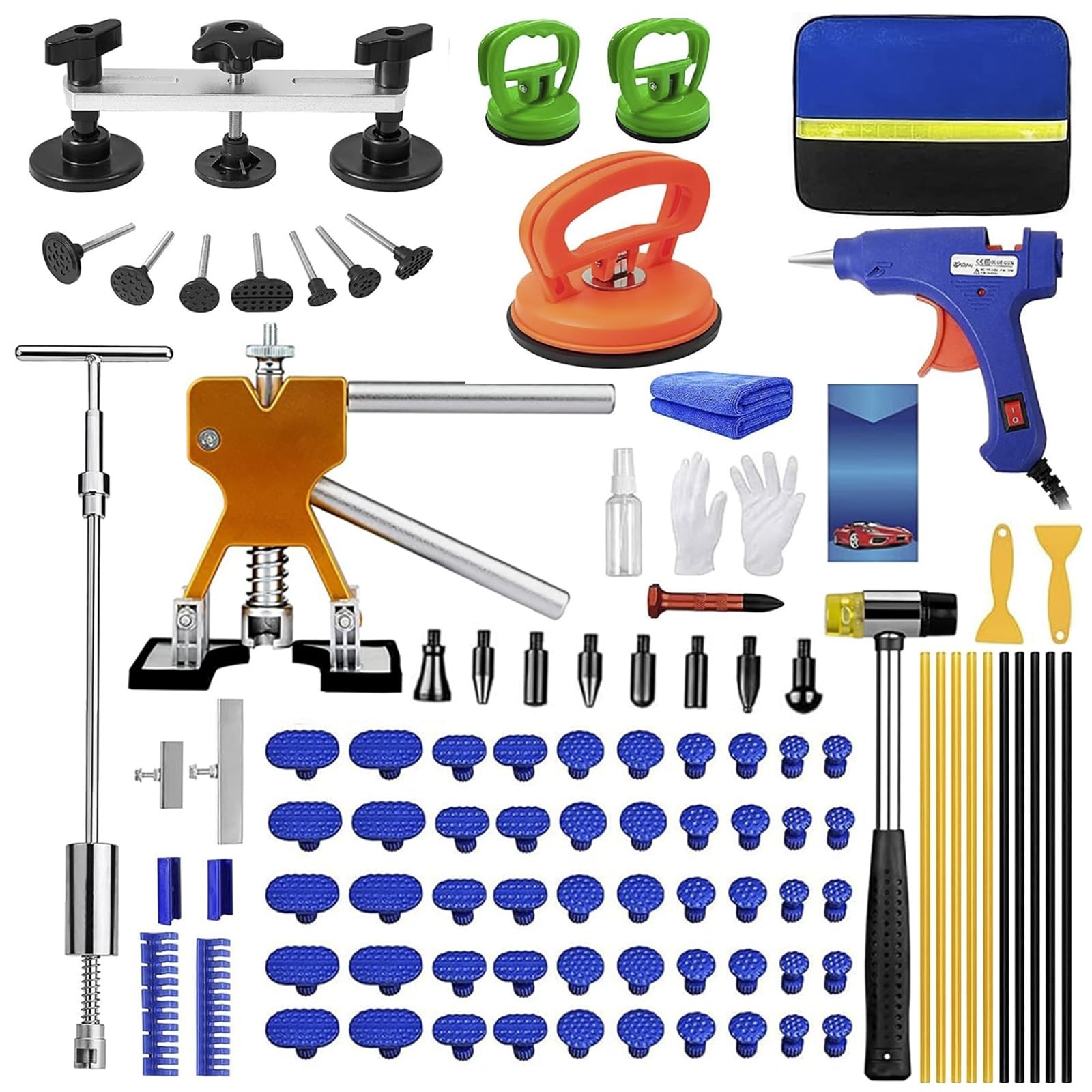 97pcs Dent Puller Kit, Paintless Dent Removal Kit for Dent Repair, Car Dent R...