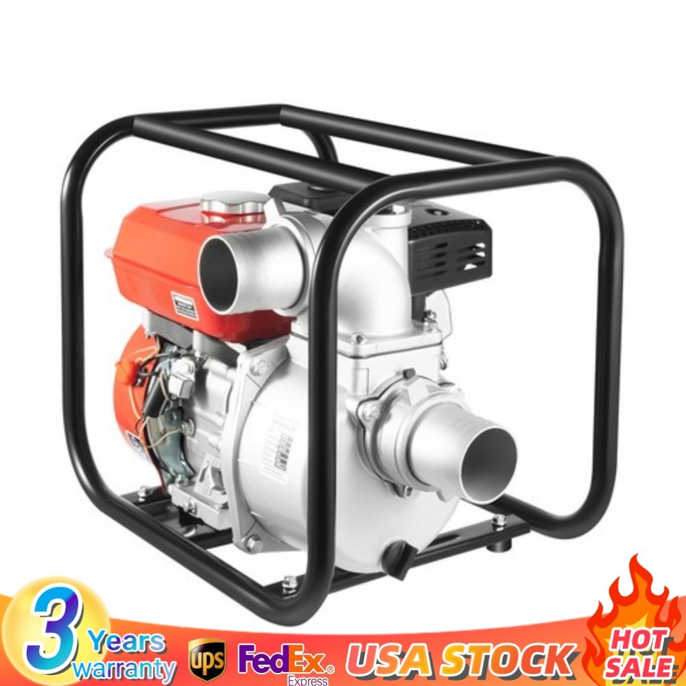 3" Inch 7.5HP Gas Water Pump Gas-Power Garden Water Irrigation Transfer Pump