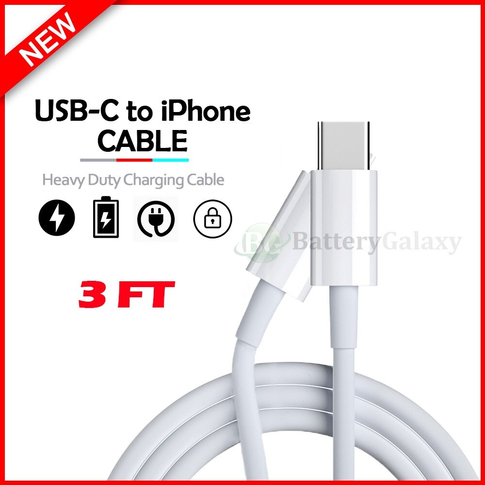 USB-C to iPhone 3FT Data Charger Cable Cord For iPhone 7 8 X 11 12 13 14 Pro Max