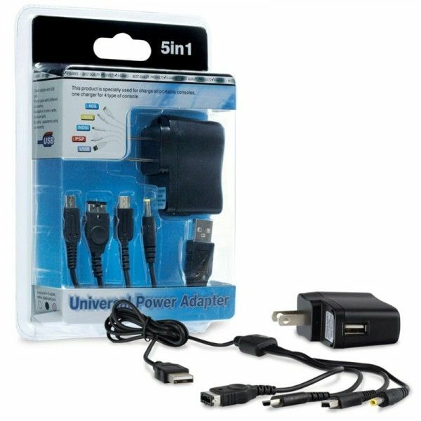 5 In 1 Universal Power Adapter for the Nintendo DS/Lite/DSi/Sony PSP
