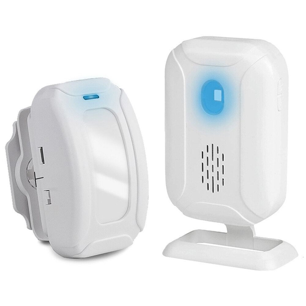 PIR Motion Sensor Alarm Workplace Back Passerby Detector Mute Flashing Reminder
