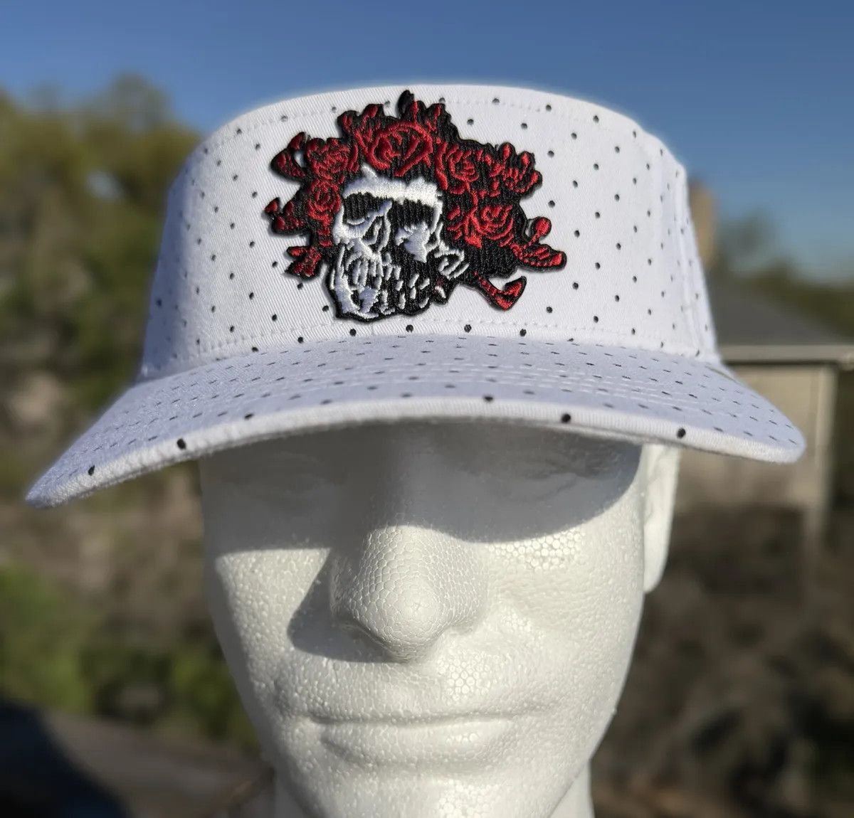 Grateful Dead "Bertha Dots" Cotton Visor - White