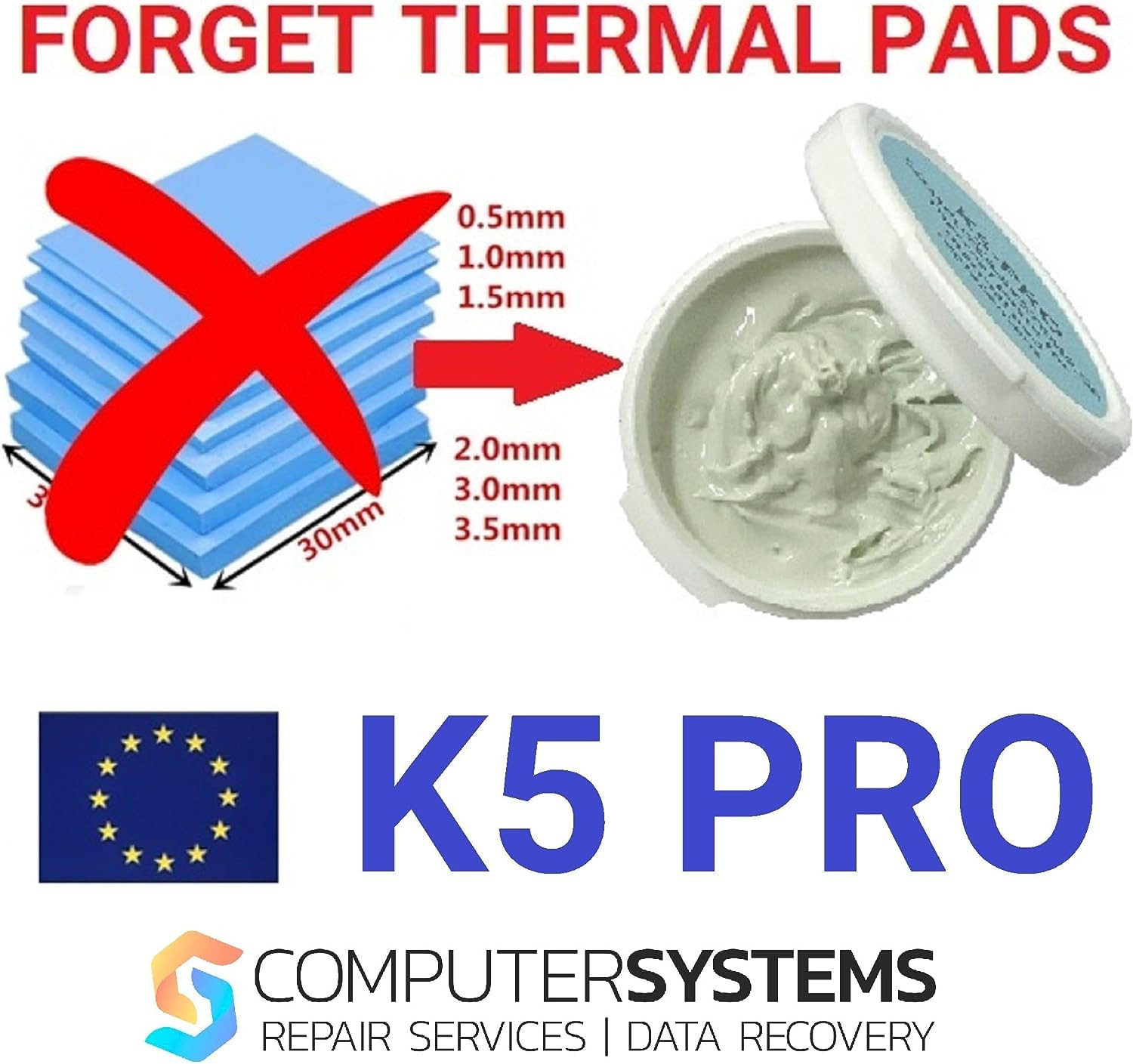 K5-PRO Viscous Thermal Paste for Thermal Pad 20G Compatible with Iphone, Imac