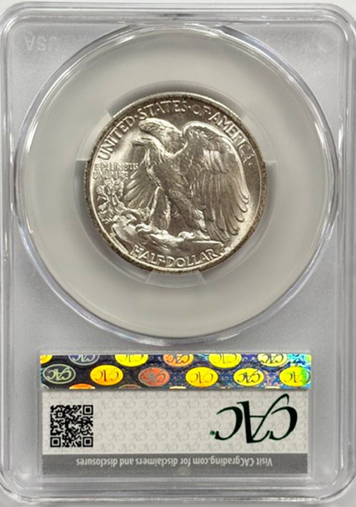 1946-S 50C CAC MS66