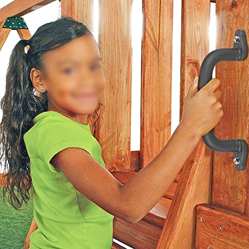 Set of 8 Safety Playground Handles, Swing Set Kids Safety Hand Black-8pcs