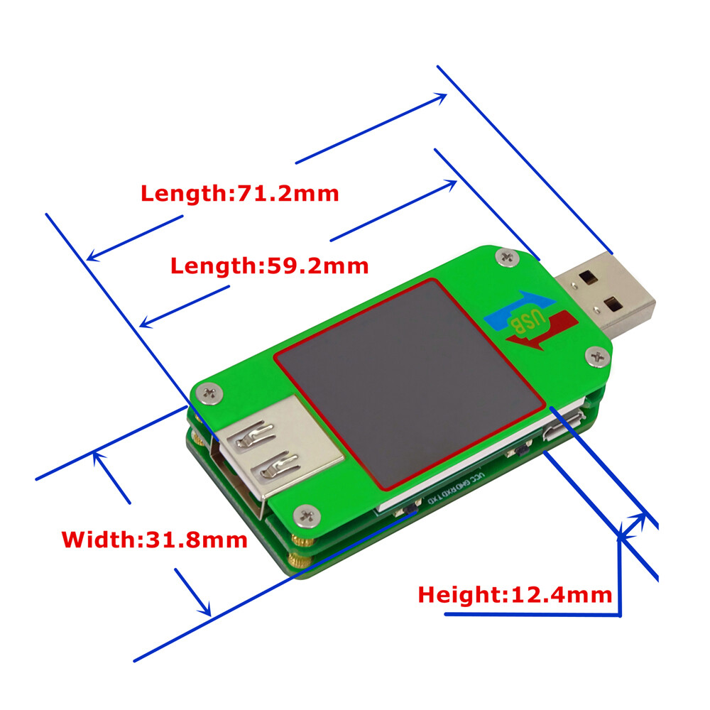 USB Battery Power Tester Digital Multimeter Voltmeter Voltage Current QC2.0/3.0