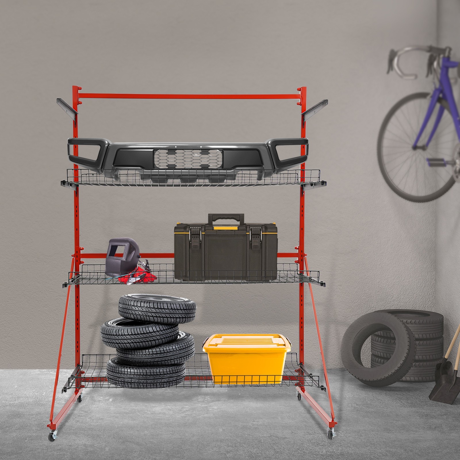 Innovative Parts Carts Automotive Auto Body Shop Parts Carts Tools Storage Rack