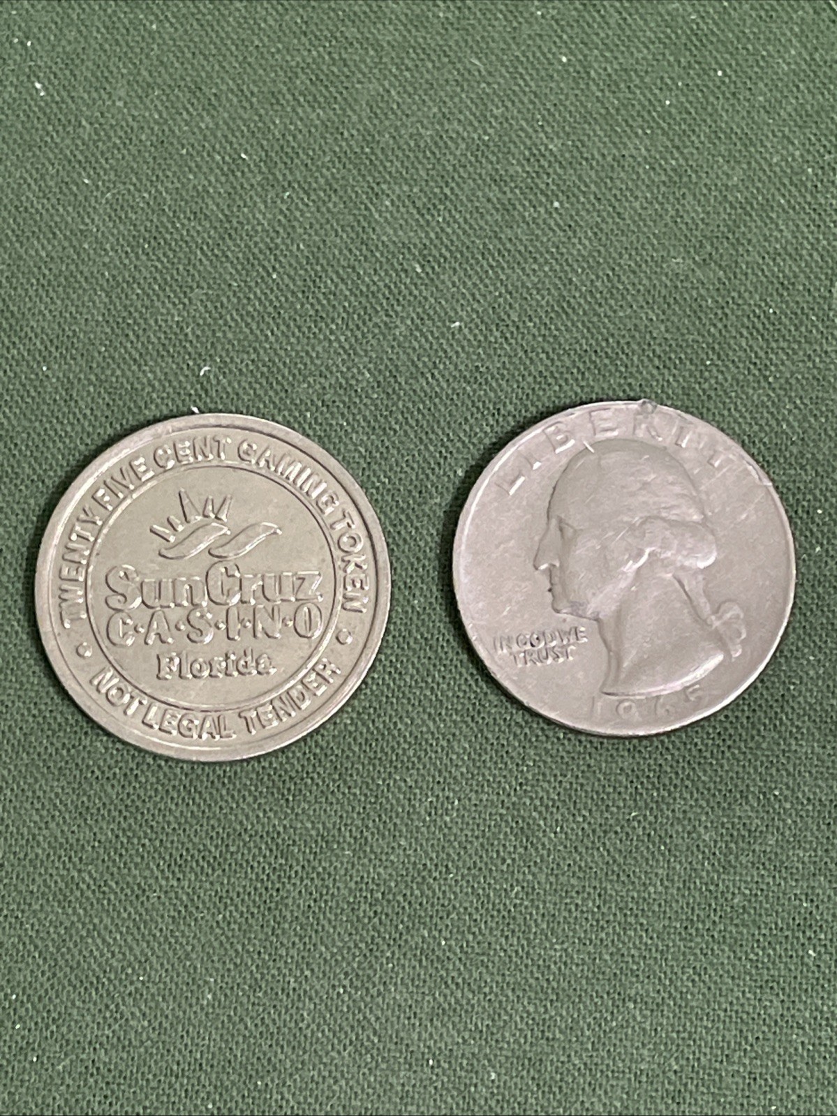 Obsolete SunCruz Casino Florida Cruise 25¢ Slot Game Token Coin