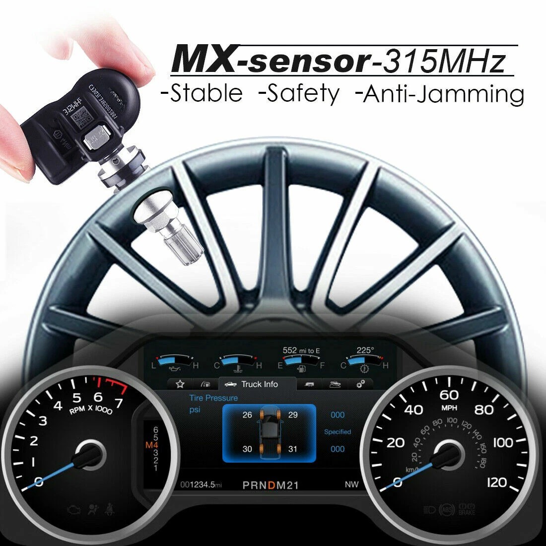 4Pack programmable TPMS MX-Sensor 315MHz & 433MHz for Autel Scanners TS408 TS508
