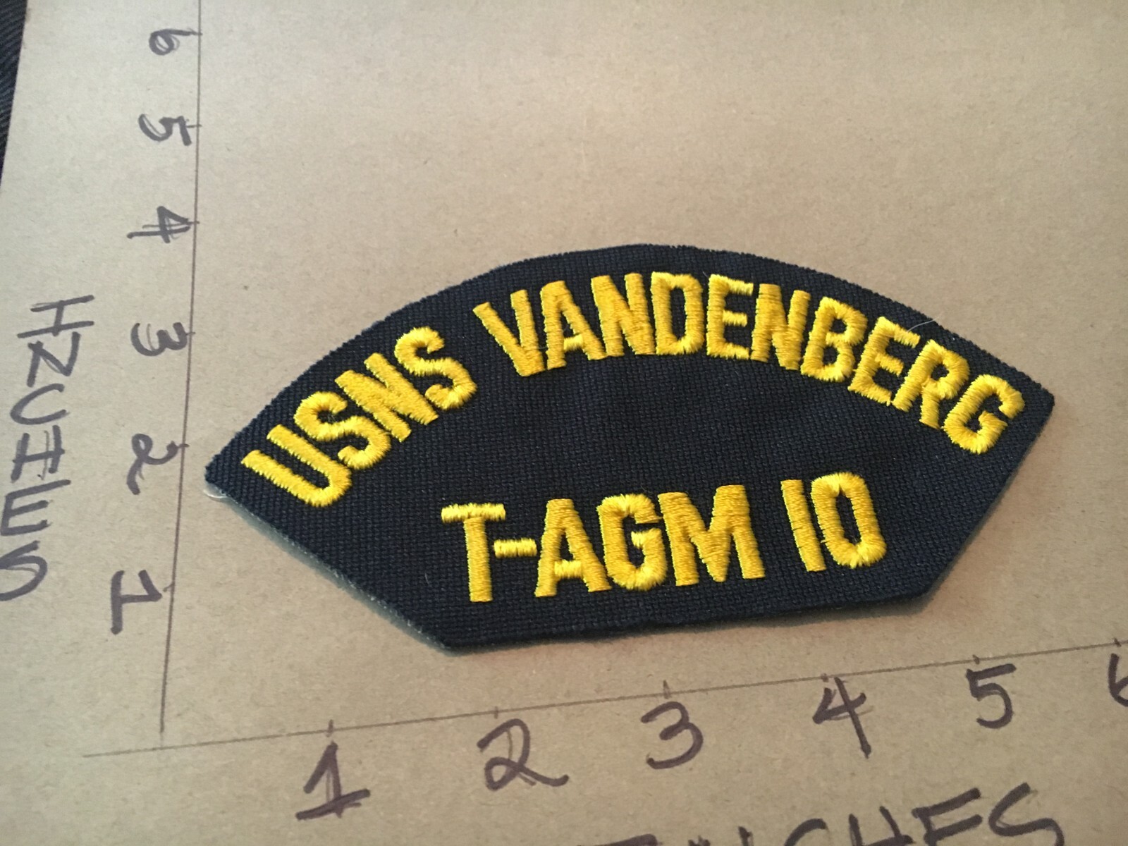 US Navy USNS Vandenberg T-AGM- 10 Hat Patch 5/20/25