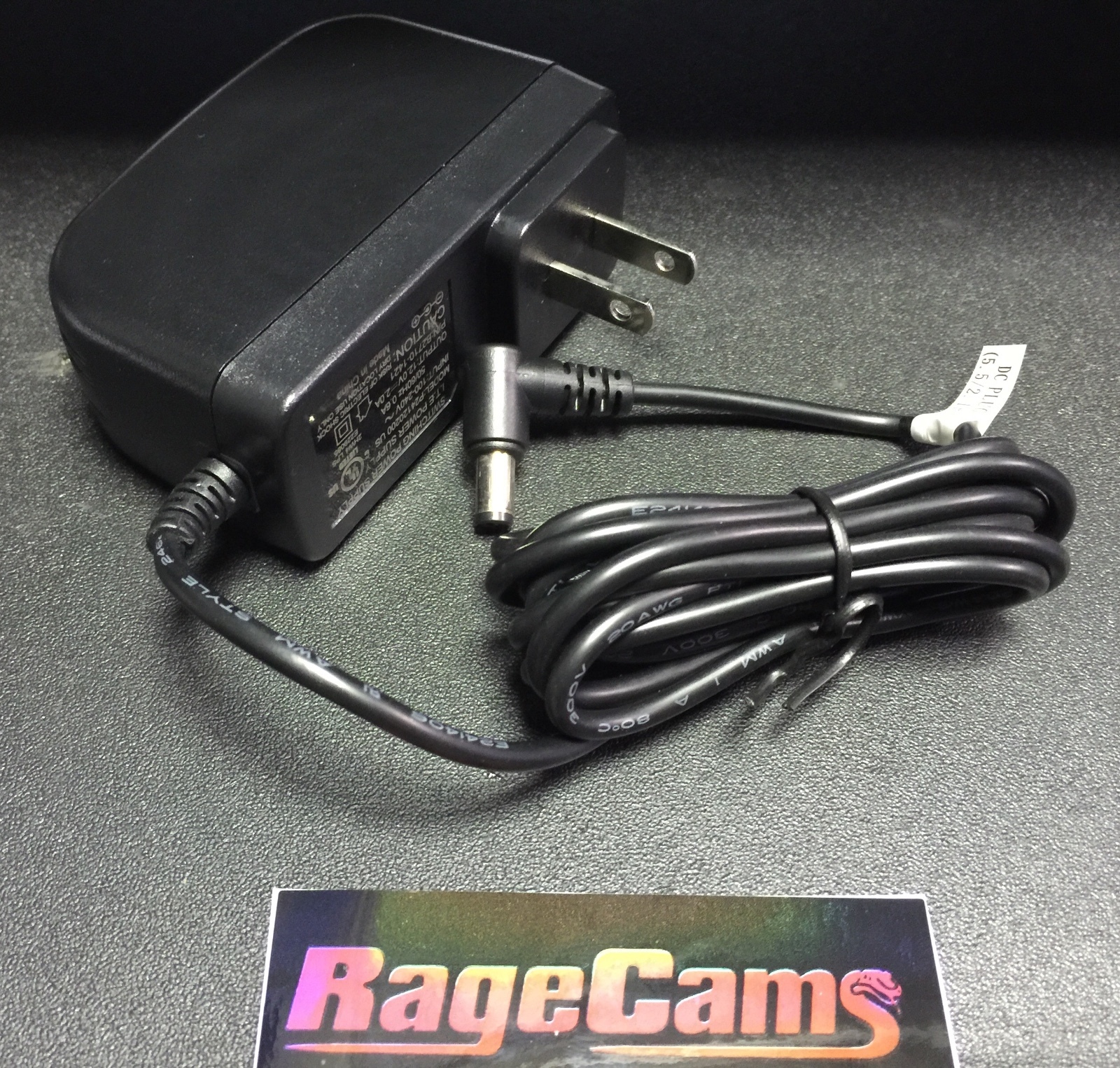 12v dc Power Supply Source 2.1mm x 5.5mm Right Angle Elbow Tip 2 AMP 2000ma NEW