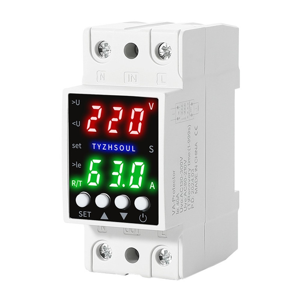 Voltage Protector Smart Device Dual Display LCD Over Under for current Control