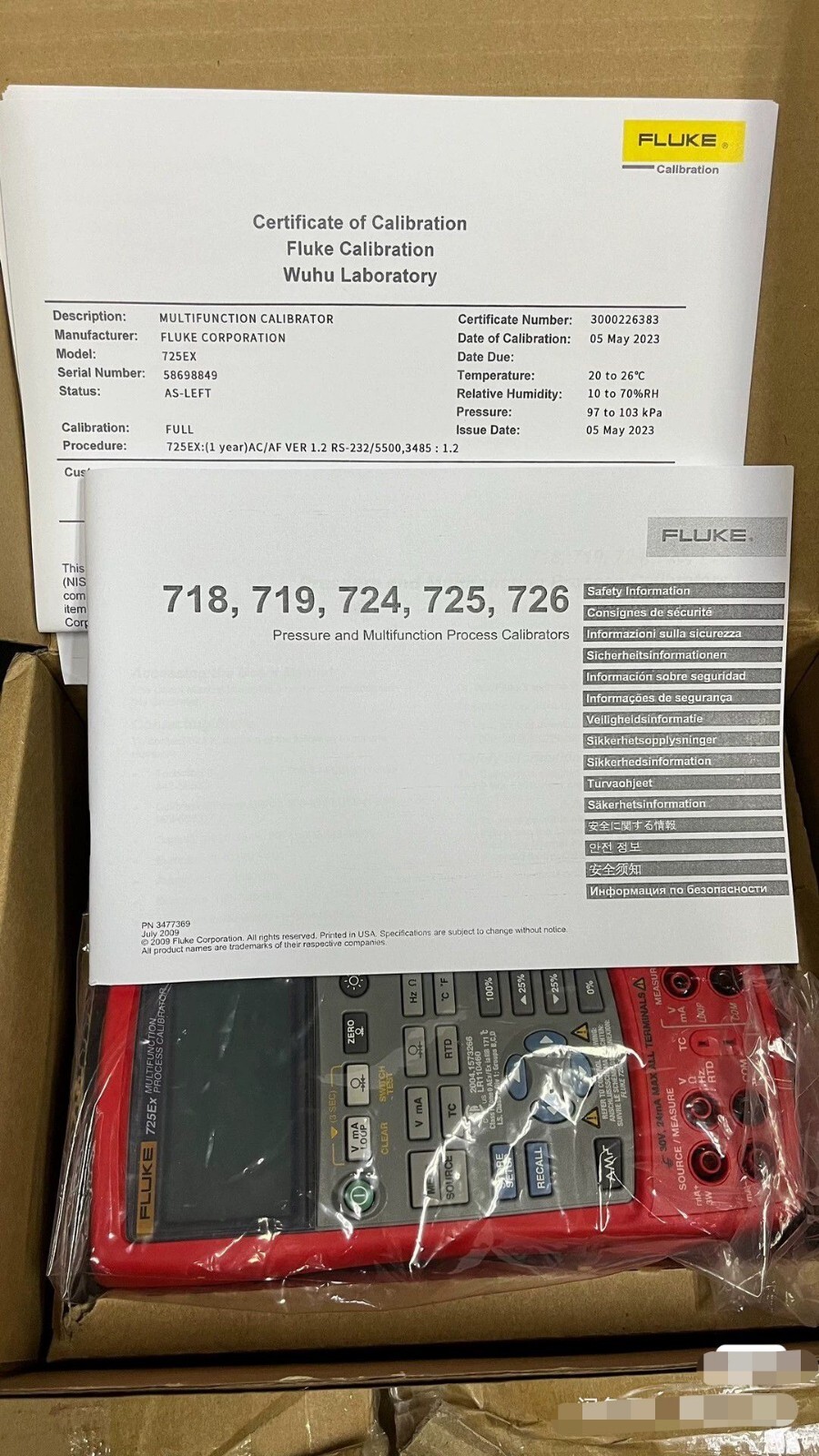 Fluke 725Ex Multifunction Process Calibrator NEW#L
