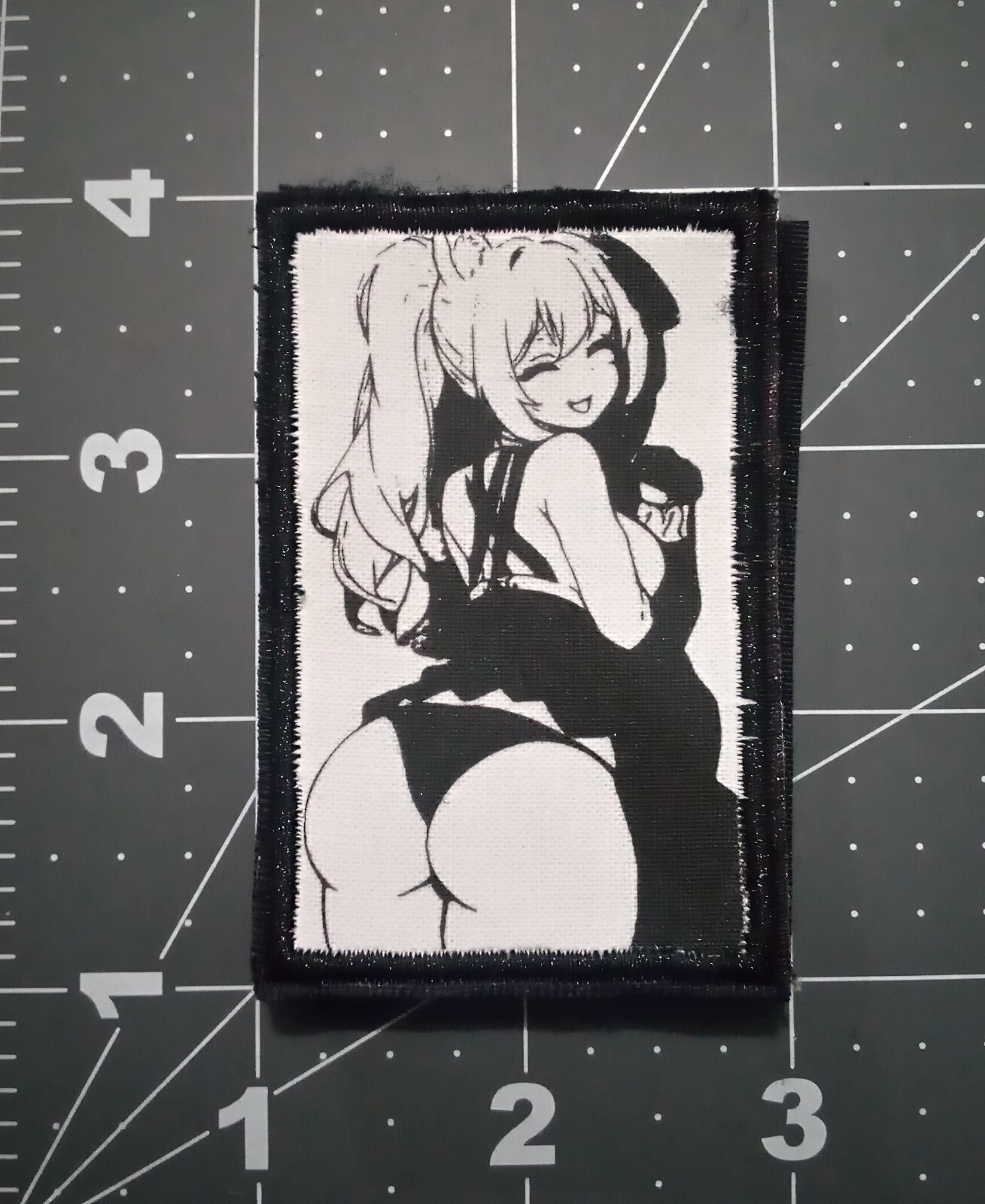 Anime Waifu Tactical Moral Embroidered Hook And Loop Patch