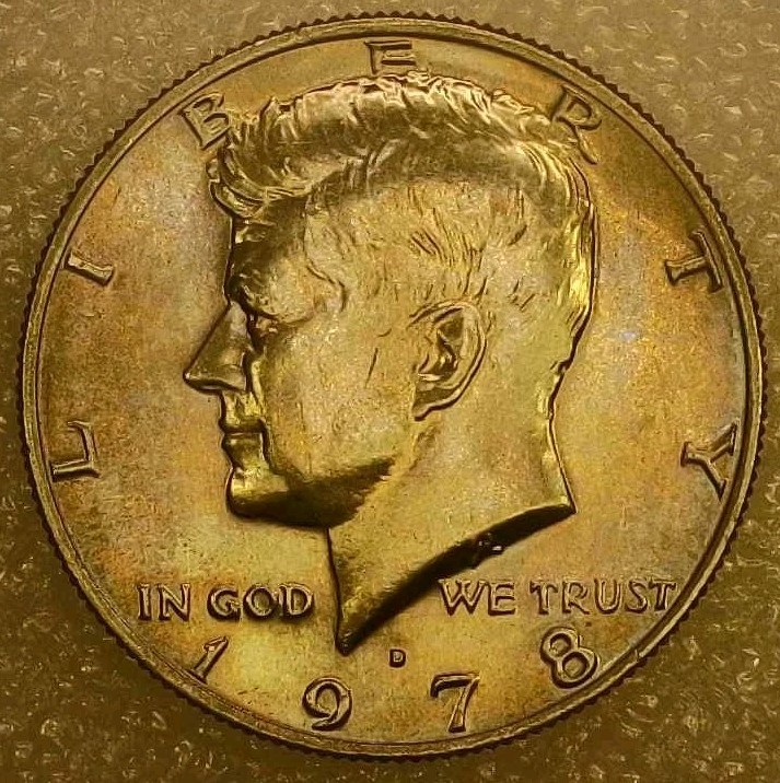 🔥BU- LIGHTLY TONED 🔥 1978-D KENNEDY HALF-DOLLAR DDO W/ DDR VARIETY. *SEE PICS