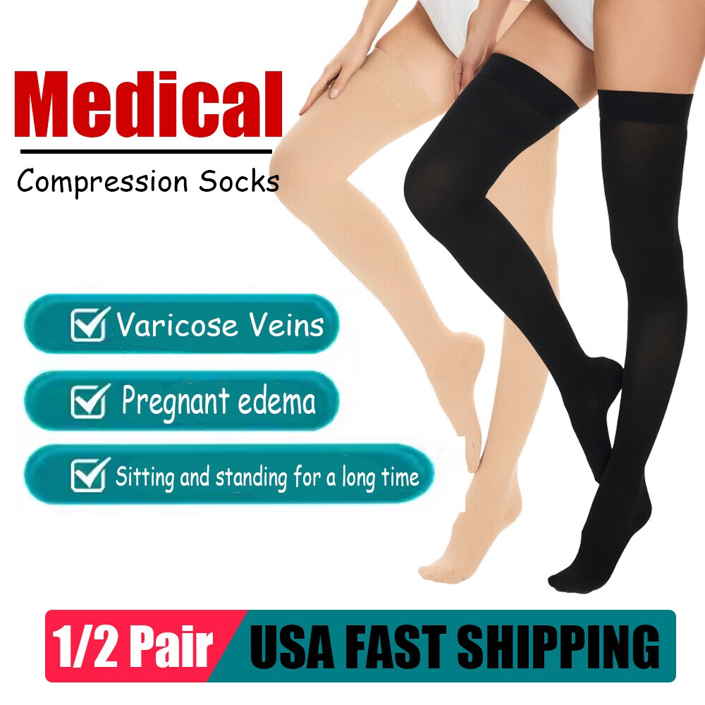 Thigh High Compression Socks 20-30 mmHg Support Stockings Surgical Varicose Pain